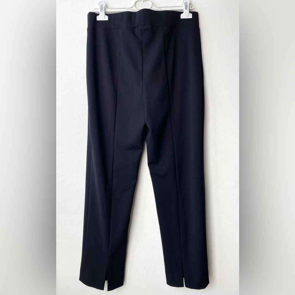 JOSEPH RIBKOFF Back Slit Classic Black Slim Fit Pull On Ankle Pants, size 12 - Picture 7 of 11